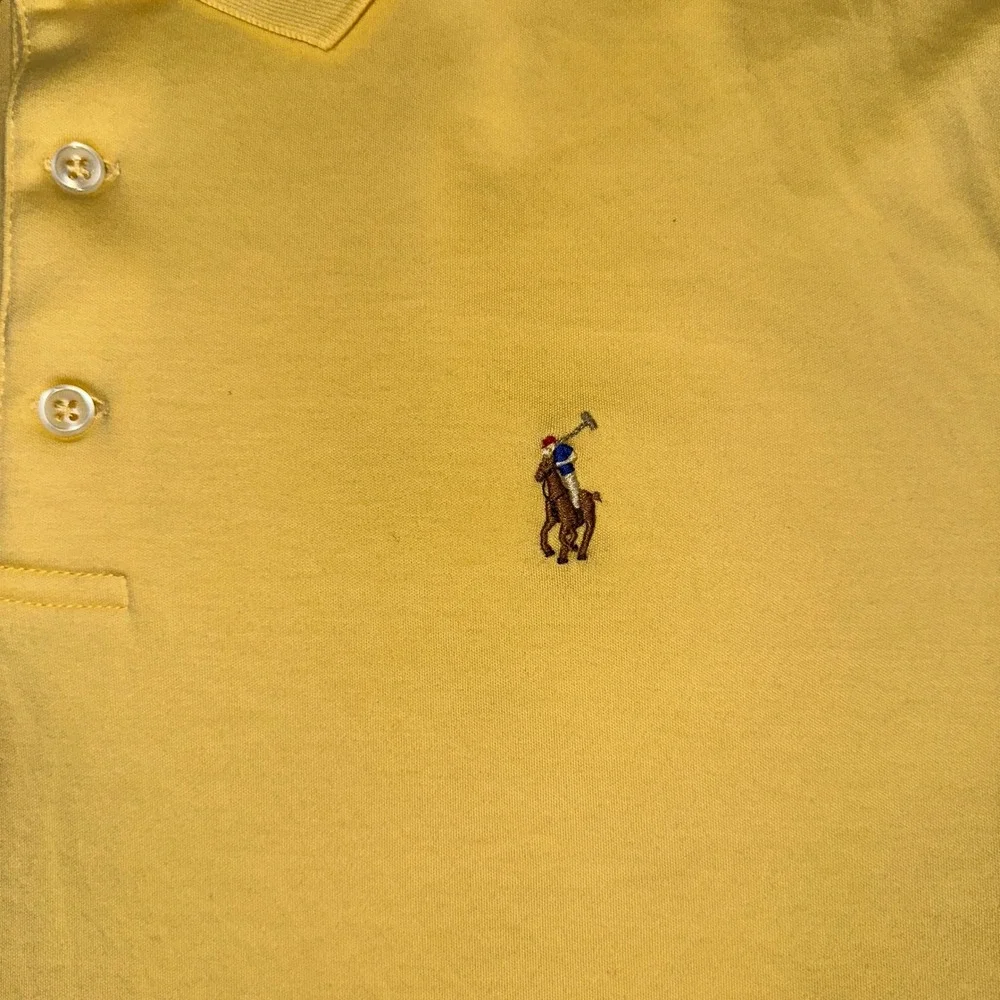 Polo Ralph Lauren Yellow Classic Fit Short Sleeve Polo Shirt Large L